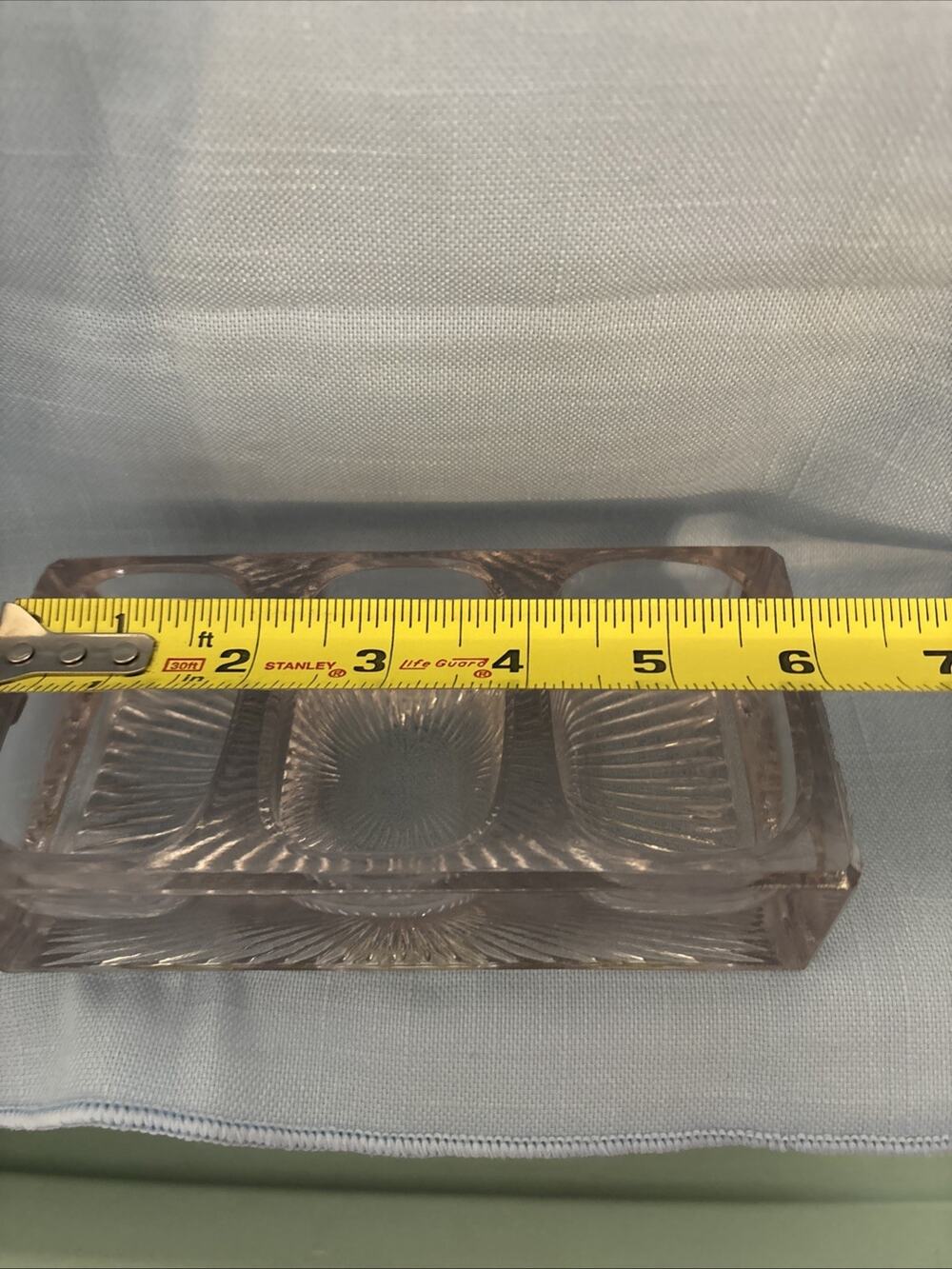 Salt Cellar Triple Ink Well Heavy Crystal Vintage or Older